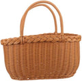Woven Rattan Storage Basket with Handles, Kitchen Fruit Snack Organizer by BESTOYARDSHOME