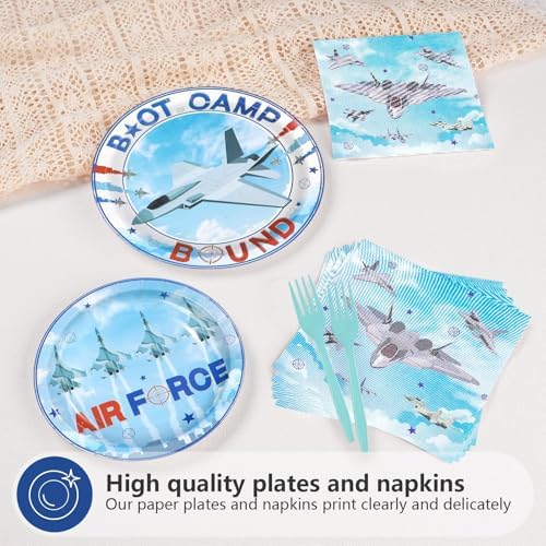 96 Pcs Air Force Party Airplane Aviation Decorations, Serves 24 - Image 4