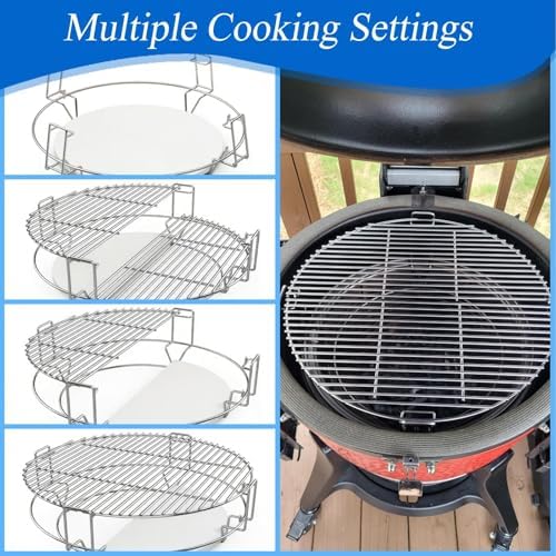 S2C (1-Pack) Cooking Grate System Grilling Accessory for 18" Kamado Joe Classic, Large Big Green Egg, Coyote The Asado Cooker, Pit Boss and Other kamado Grill - Image 6
