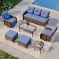 Aoxun 7-Piece Wicker Rattan Patio Furniture Set with Thick Cushions by Aoxun