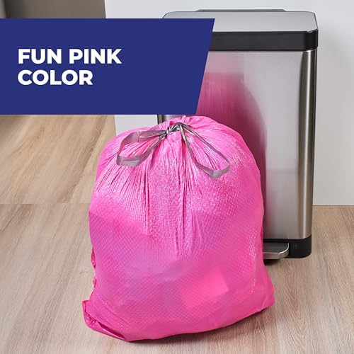 Hefty Ultra Strong 13 Gal Pink Kitchen Trash Bags, Watermelon Scent, 110ct - Image 2