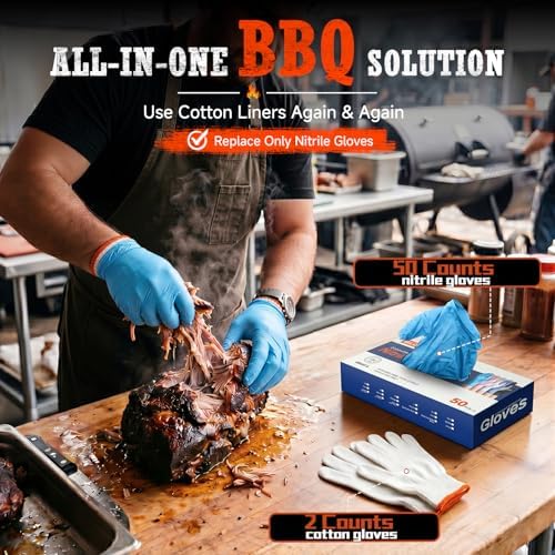ANBOSON BBQ Gloves,Disposable BBQ Gloves Heat Resistant Cooking - Image 3
