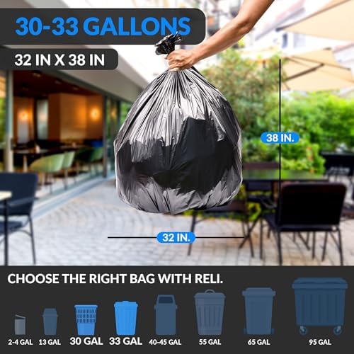 Reli. 30 to 33 Gallon Trash Bags Heavy Duty - Image 2
