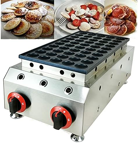 LPG Gas Waffle Maker, Stainless Steel Mini Donut Maker Machine Commercial Mini Pancake Muffin to Bake Food In The Shop/Fields Each Waffle 4.3 x 4.3 x 1cm/1.69 x 1.69 x 0.39 Inch - Image 2