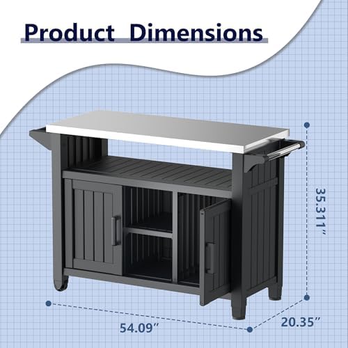 EasyUp Outdoor Storage Cabinet, Black - Image 3