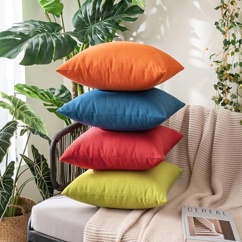 MIULEE Decorative Outdoor Pillow Covers Christmas 12x12 Red - Image 5
