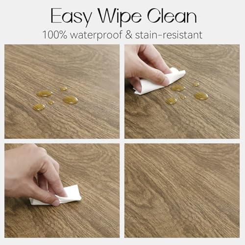 Romanstile Round Fitted Vinyl Tablecloth with Elastic Edge 100% Waterproof - Image 3