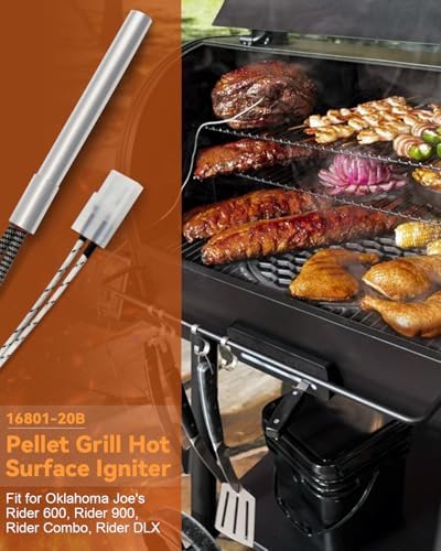 16801-20B Hot Rod Igniter Fit for Oklahoma Joe's Rider 600 900 Combo DLX, Pellet Grill Hot Surface Igniter, 200W 120V Temperatures UP to 1,200°F - Image 2