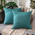 MIULEE Decorative Outdoor Pillow Covers Euro Waterproof 26x26 Turquoise by MIULEE