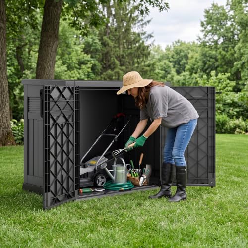 Large Outdoor Storage Shed, Heavy Duty Weatherproof Storage Cabinet - Image 4