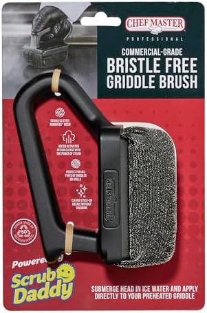 Chef Master Bristle-Free Grill Brush, ArmorTec Stainless Mesh by ChefMasterProfessional