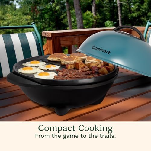 Cuisinart Indoor/Outdoor Electric Griddle, 2-in-1 Portable BBQ with Flat Top Nonstick Cooking Surface, Adjustable Heat, Stand/Tabletop Options for Cookouts, Barbecues & Small Spaces, No Tools Needed - Image 4