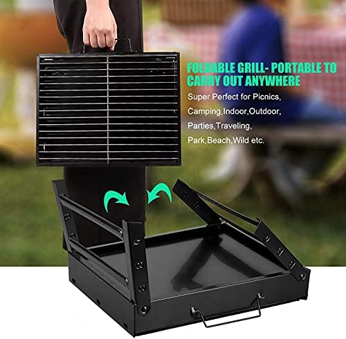 Folding Portable Barbecue Charcoal Grill - Image 7