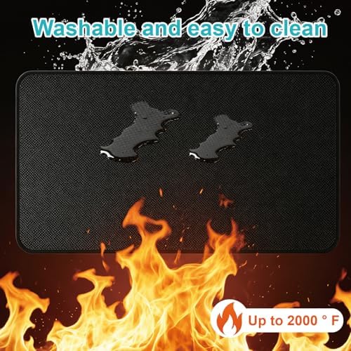 76" x 52" Large Under Grill Mats for Outdoor Grill, Double-Sided Fireproof for Deck & Patio, Waterproof Oil-Proof Non-Slip Rubber Mat for BBQ, Fire Pit – Heavy Duty Grill Accessories - Image 5