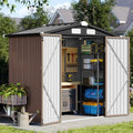 Aoxun 6x4 FT Outdoor Storage Shed, Brown by Aoxun