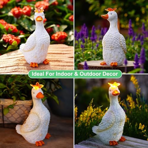 Goodeco Garden Goose with Solar Butterfly Statue - Image 7