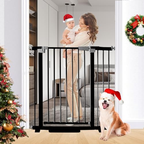 Rgqphantom 41" Tall Safety Pet Gate,Adjustable 29.92"-43.71" Wide (Black) by RGQPHANTOM