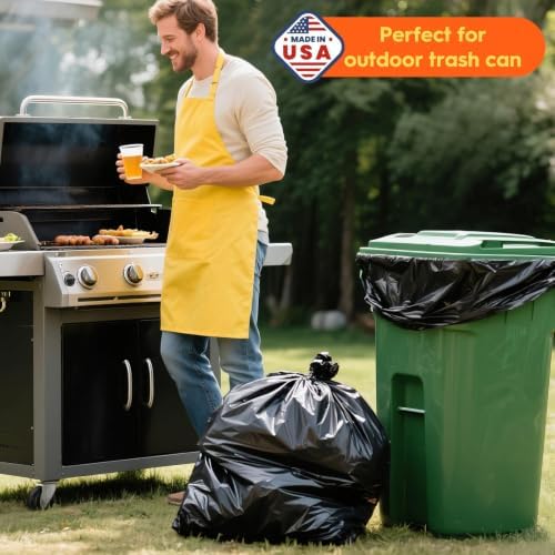 Delxo 55-60 Gallon Trash Bags, 8400 Count, 38×58' Large Black Garbage Bags - Image 5