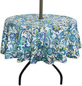 EHouseHome Outdoor Indoor 70inch Round Tablecloth with Umbrella Hole and Zipper, Waterproof Zippered Patio Table Cloths, Spring/Summer Table Covers for Backyard Circular Table/BBQs/Picnic by EHouseHome