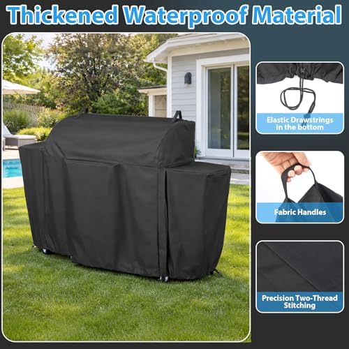 Utheer Pellet Grill Cover for Camp Chef Woodwind Pro 36, Stay-On Protection - Image 3