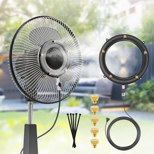 POCKET PANDA Fan Misting Kit. Fan Misters for Cooling Outdoor by POCKETPANDA