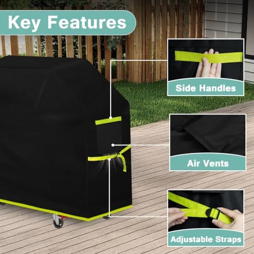 [Upgraded Reinforced Thickened Fabric]63 inch Grill Cover for Outdoor Grill - Image 4