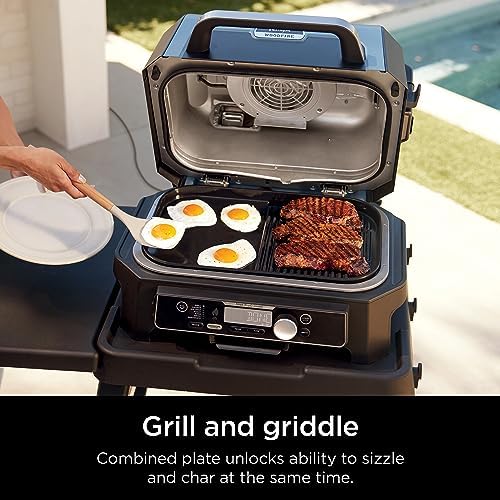 Ninja XL Woodfire Grill & Griddle Plate, for OG800/OG900, Ceramic, Black - Image 2