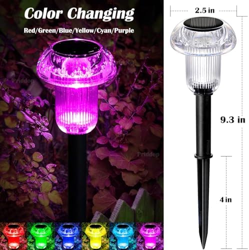 Priddop Solar Christmas Lights Outdoor Waterproof 16 Pack Color Changing - Image 6
