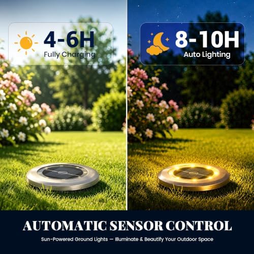 SOLPEX 20 Pack Small Solar Ground Lights, Pathway Lights Warm White - Image 3