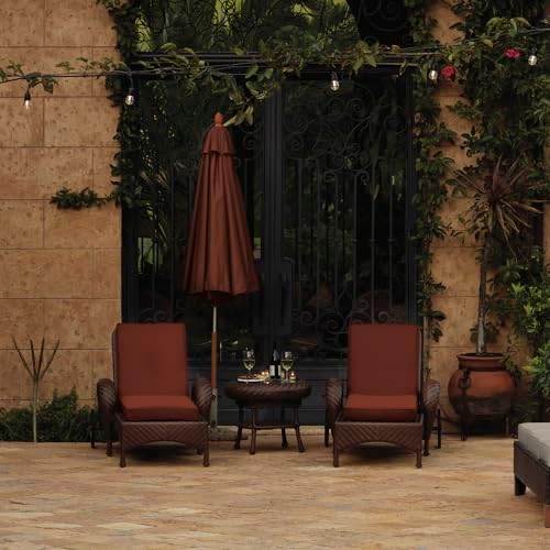 Classic Accessories Montlake Water-Resistant 23 x 20 x 4 Inch Patio Lounge Back Cushion, Heather Henna Red, Outdoor Loveseat Cushions - Image 5
