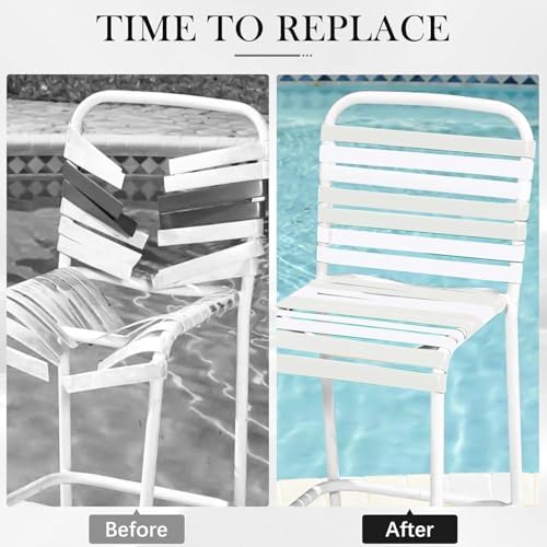 LukLoy 2" Wide 60ft Long Vinyl Straps for Patio Chairs Repairs, White - Image 5