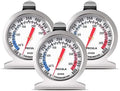 Oven Thermometer 50-300°C/100-600°F, Oven Grill Fry Chef Smoker Thermometer Instant Read Stainless Steel Thermometer Kitchen Cooking Thermometer (3Pack) by PECULA