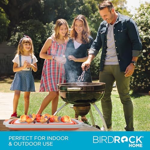 BIRDROCK HOME 11L Collapsible BBQ Prep Tub with Lid, Orange, 19”L x 14”W - Image 6