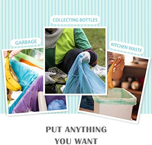 Teivio Small Colorful Clear Trash Bags 1.2 Gallon 330 Count Garbage Bags - Image 5