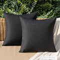 MIULEE Decorative Outdoor Pillow Covers Waterproof 18x18 Black by MIULEE