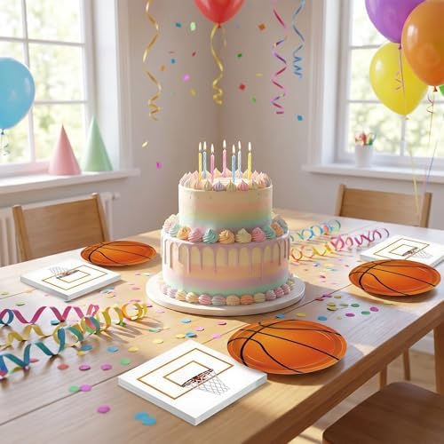 40PCS Basketball Plates and Napkins Party Decorations Supplies - Image 7