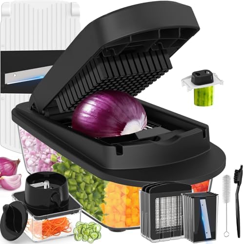 12-Blade Cook Tool & Gadget Sets, Egg Slicer Chopper Grater Set, Black by ukeetap