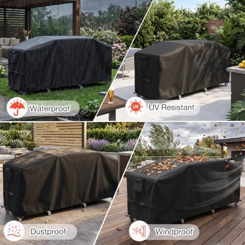 Outdoor Grill Island Table Cover Waterproof for Camping BBQ Grill - Image 6