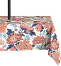 LVTXIII Rectangle Outdoor Tablecloth with Umbrella Hole and Zipper, Water-Repellent 60 x 84 Inch Patio Table Cover for Picnic, Garden, Backyard Dining, Vibrant Blossom by LVTXIII
