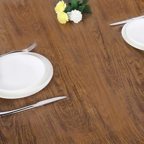 LUSHVIDA Round Tablecloth, Fitted Table Cloth for 36"-44" Tables, Pine - Image 6