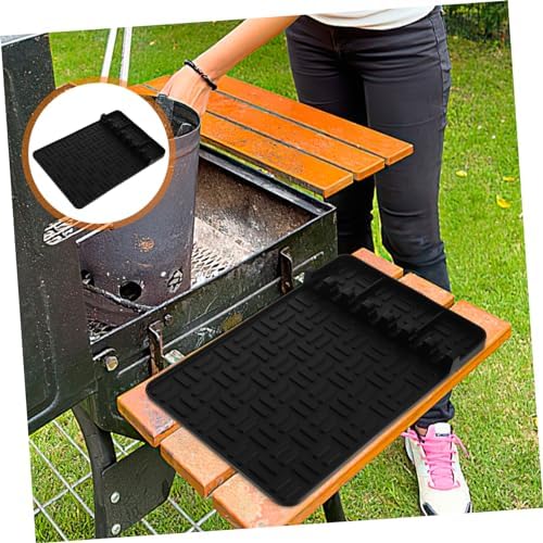 ibasenice Silicone Grill Tool Rest Mat for Griddle Side Shelf - Image 5