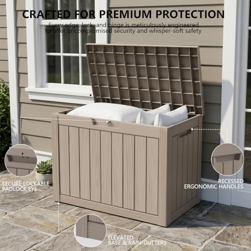 Outdoor Storage Box, 50 Gallon Waterproof Deck Box [Upgraded 3.0] - Image 3