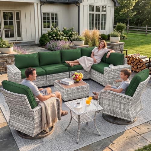 Outdoor Patio Furniture Set PE Wicker Rattan Outdoor Sectional Sofa by MuphyersPatioFurniture