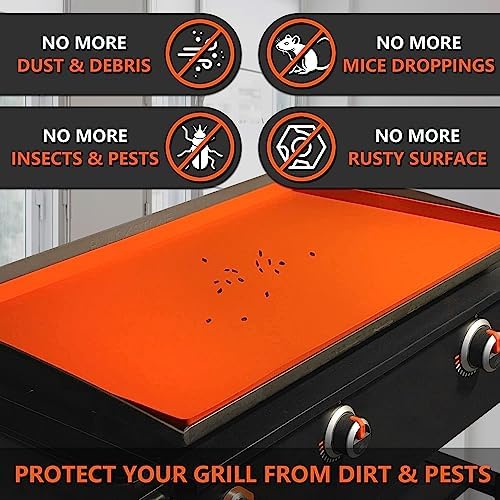 36" Silicone Griddle Mat for Blackstone 36 Inch Grill, Heavy Duty Food Grade Silicone Griddle Cover, Protect Your Grill from Dirt & Rust All Year Round - Image 3