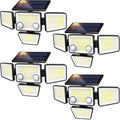 LYWALT Solar Outdoor Lights - 3000LM 188 LED Motion Sensor Outdoor Lights, 4 Heads Security Light,IP65 Waterproof, Easy Install,270°Wide Angle Flood Wall Light with 3 Modes for Backyard Yard by LYWALT