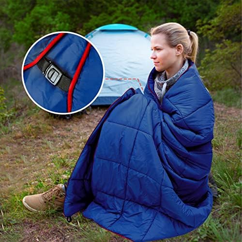 Outdoor Puffy Camping Blanket, Large Outdoor Blanket Waterproof, 55*79'' - Image 3