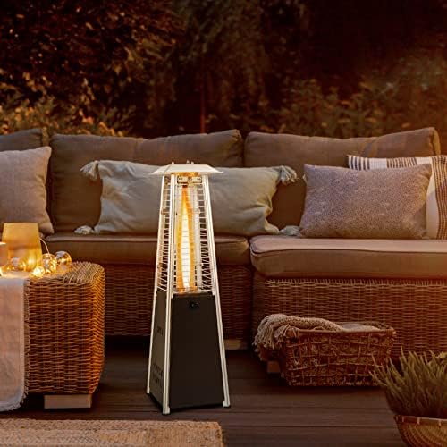 Tangkula 34" Pyramid Tabetop Propane Patio Heater, Bronze - Image 3