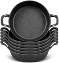 Ziliny 6 Pack Mini Cast Iron Skillets 7 x 7 x 1.7 Inch Pan Ramekin Set by Ziliny