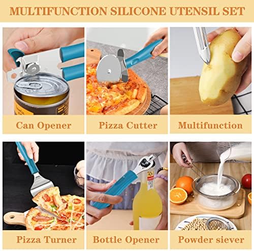 Silicone Kitchen Utensils Set, Umite Chef 43 pcs Cooking Utensils for Nonstick Cookware, Kitchen Tools-Silicone Utensil for Cooking Kitchen Set for Home Kitchen Accessories Set - Image 4