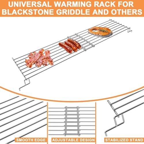 Adjustable Grill Warming Rack for Charbroil Performance 3/4 Burner Grill Replacement Parts 463448021 463365021 463352521 463732623 463354021, Swing Away Grid for Charbroil Grill Accessories - Image 6